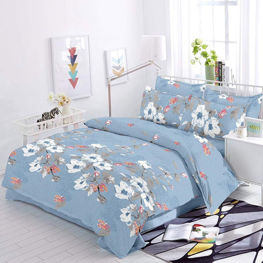 Home Linen 100% Cotton 200TC Printed Fitted Bedsheet Set